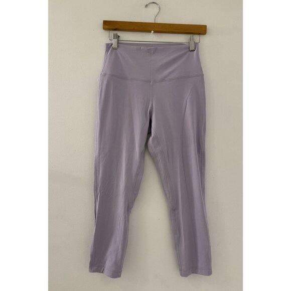 Lululemon Women's Lavender High Rise Double lined Align High-Rise Crop Size 8 - Picture 1 of 5